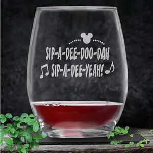 Disney Themed Wine Glass